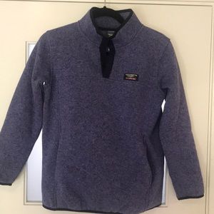 L.L bean girls sweater fleece pull over